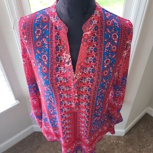 Kut From the Kloth Boho Printed Boho Top XS EUC Spring